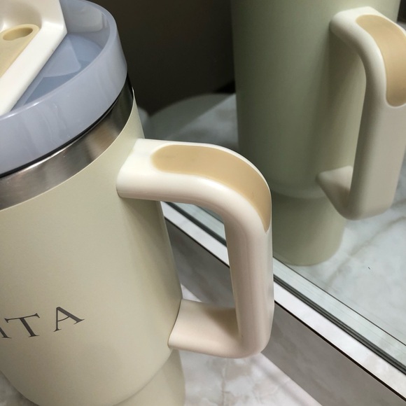 Cream-and-Brown 40 oz. Quencher Tumbler - Picture 2 of 3